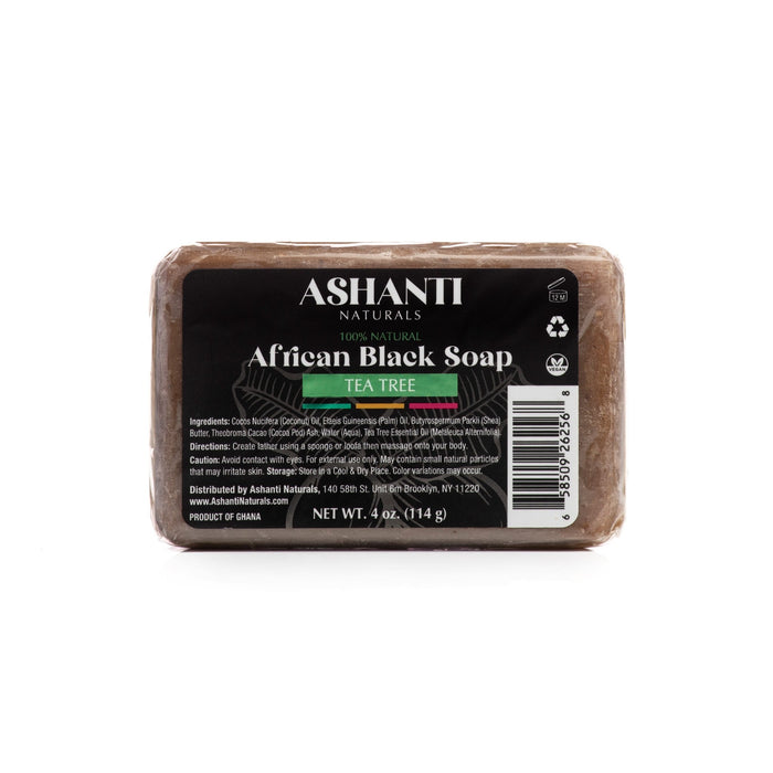 ASHANTI - AFRICAN BLACK SOAP BAR - 4 OZ- TEA TREE - Back2Africa