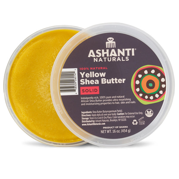 ASHANTI - 100% SOLID YELLOW AFRICAN SHEA BUTTER 16 oz