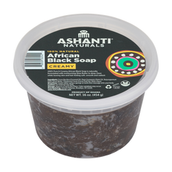 ASHANTI - 100% CREAMY AFRICAN BLACK SOAP - 16 OZ