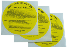 8oz: 100% NATURAL YELLOW SHEA BUTTER LABEL WHOLESALE