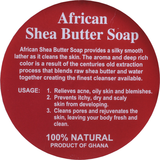 PURE NATURAL AFRICAN SHEA BUTTER SOAP LABEL (WHOLESALE) - Back2Africa