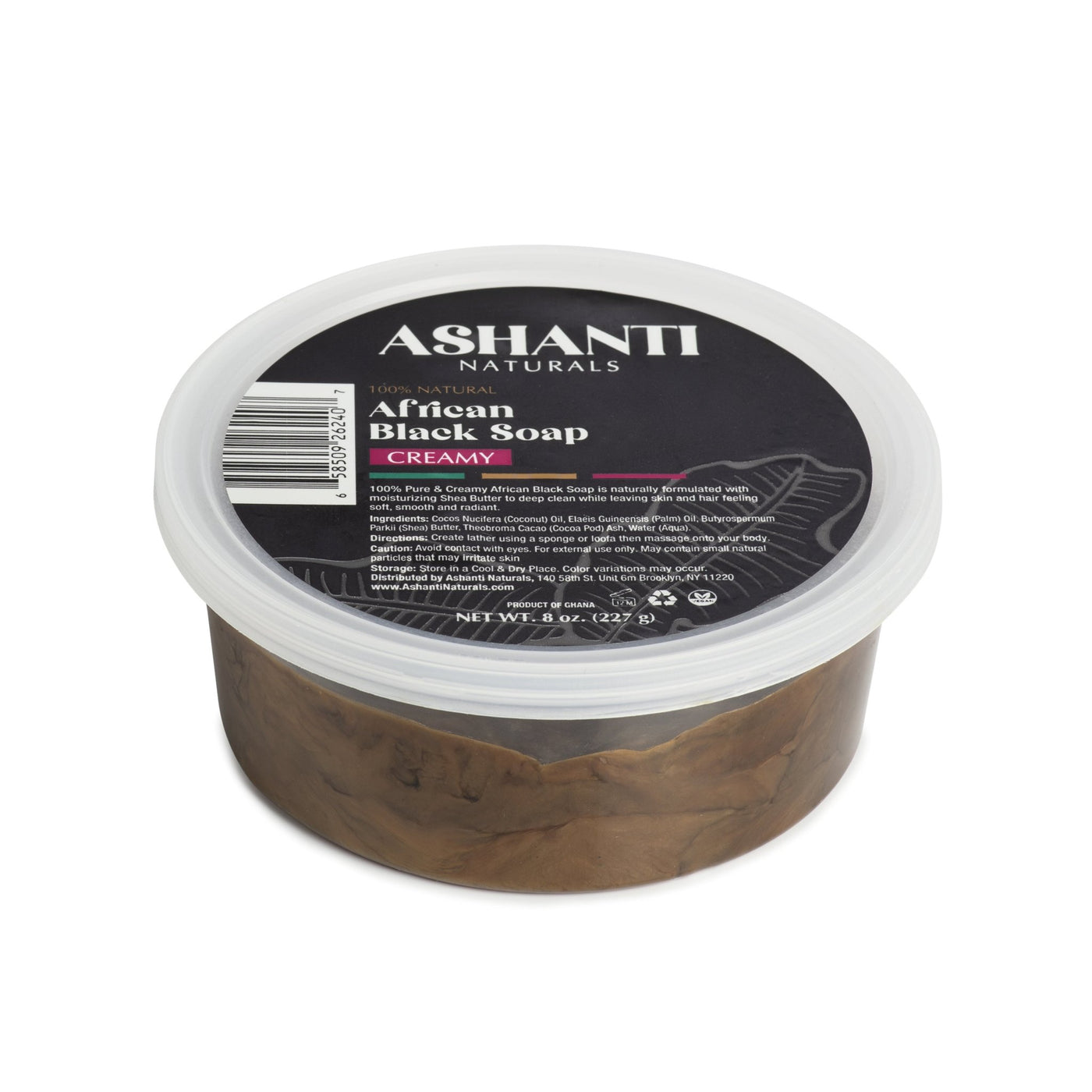 ASHANTI - 100% CREAMY AFRICAN BLACK SOAP - 8 OZ - Back2Africa