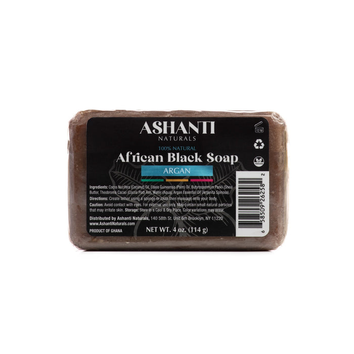 ASHANTI - AFRICAN BLACK SOAP BAR - 4 OZ- ARGAN OIL - Back2Africa