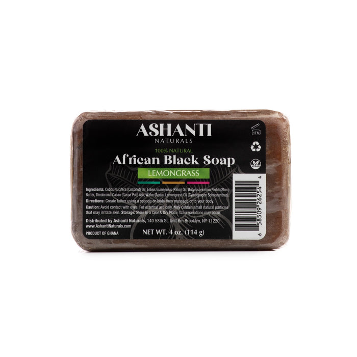 ASHANTI - AFRICAN BLACK SOAP BAR - 4 OZ- LEMONGRASS - Back2Africa