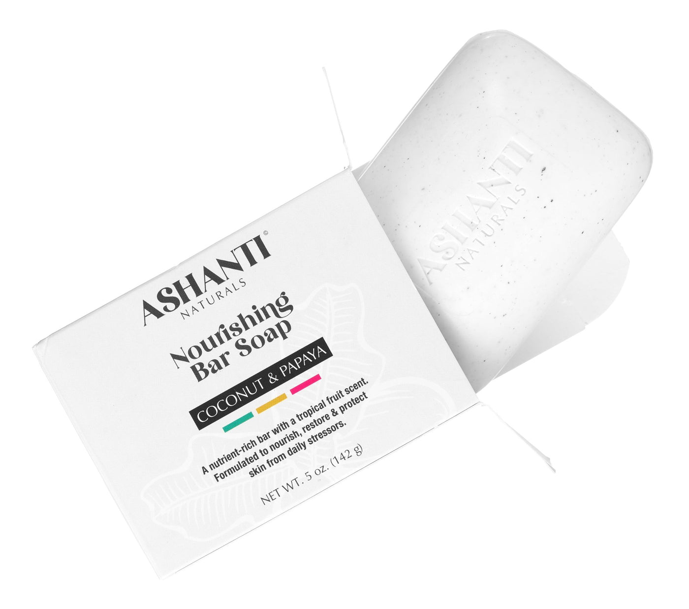 ASHANTI - Nourishing Coconut & Papaya Soap Bar - 5 oz - Back2Africa