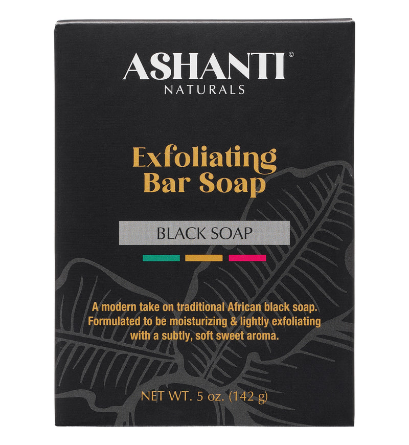 ASHANTI - Exfoliating Black Soap Bar - 5 oz