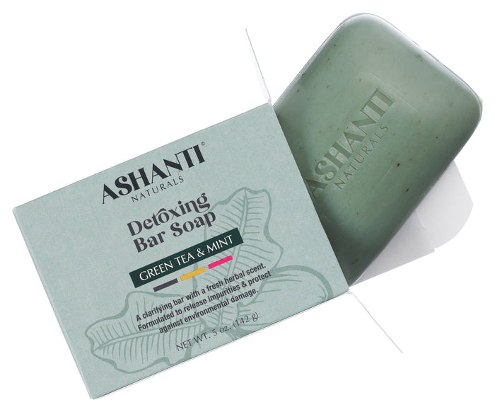 ASHANTI - DETOXING GREEN TEA & MINT SOAP BAR - 5 OZ - Back2Africa