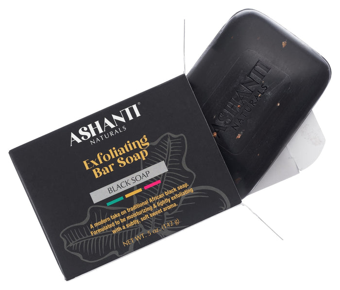 ASHANTI - Exfoliating Black Soap Bar - 5 oz - Back2Africa