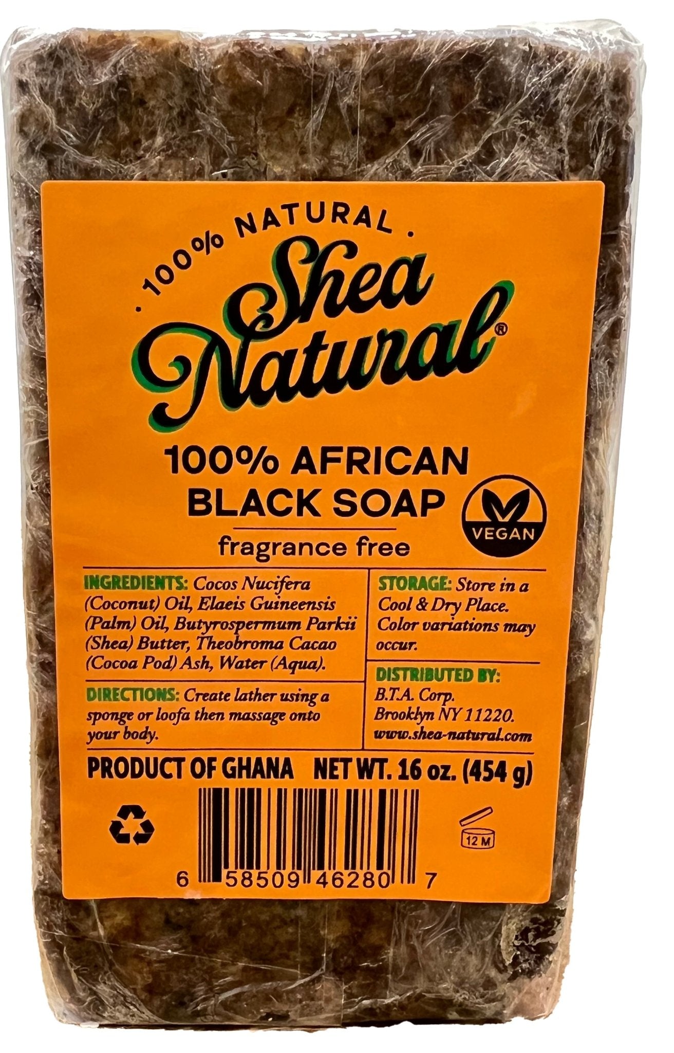SHEA NATURAL AFRICAN BLACK SOAP BARS 16 OZ. - Back2Africa