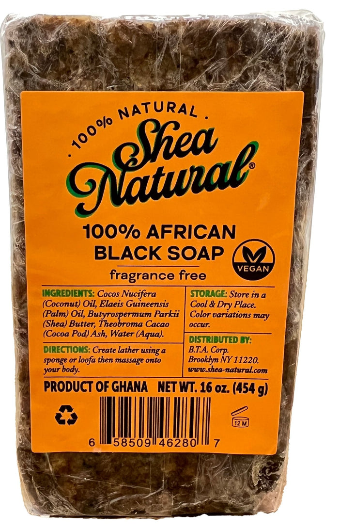 SHEA NATURAL AFRICAN BLACK SOAP BARS 16 OZ. - Back2Africa