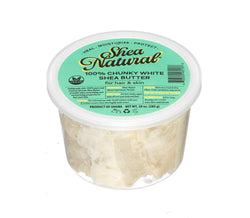 SHEA NATURAL - 100% CHUNKY WHITE AFRICAN SHEA BUTTER 10 oz