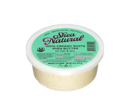 SHEA NATURAL - 100% CREAMY WHITE AFRICAN SHEA BUTTER 8 oz