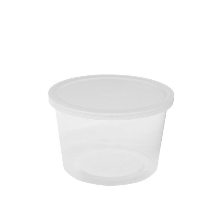 16oz CLEAR CONTAINER WITH TOP (12 PCS - WHOLESALE) - Back2Africa