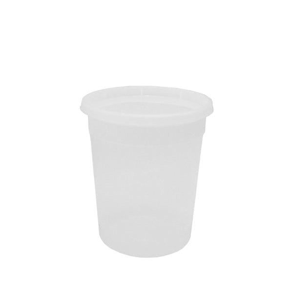 28oz CLEAR CONTAINER WITH TOP (12 PCS): WHOLESALE