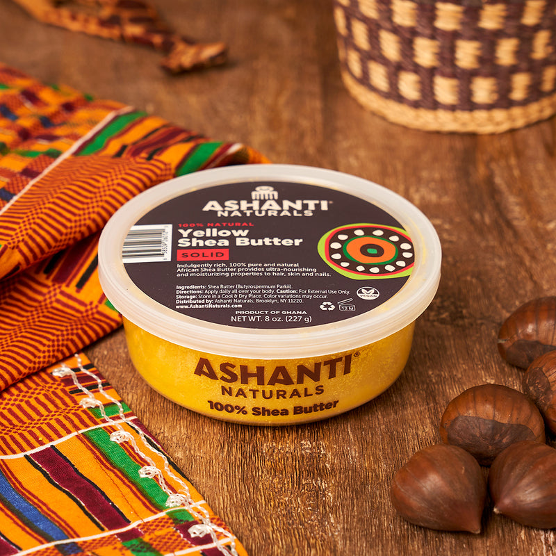 ASHANTI - 100% SOLID YELLOW AFRICAN SHEA BUTTER 8 oz