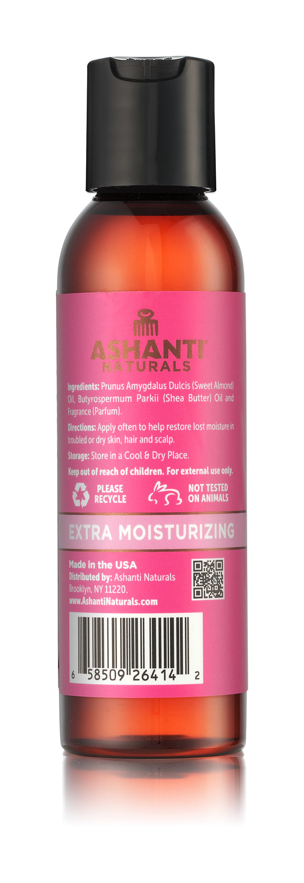 ASHANTI NATURALS 4 OZ. HAIR AND BODY OIL  PINK KISSES