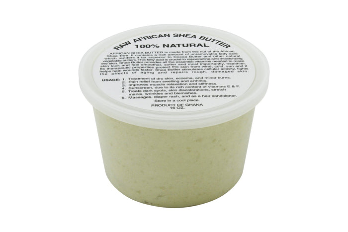 PURE NATURAL WHITE AFRICAN SHEA BUTTER FROM AFRICA: 15oz JAR - Back2Africa