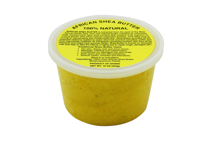 PURE NATURAL YELLOW AFRICAN SHEA BUTTER FROM AFRICA: 15oz JAR - Back2Africa