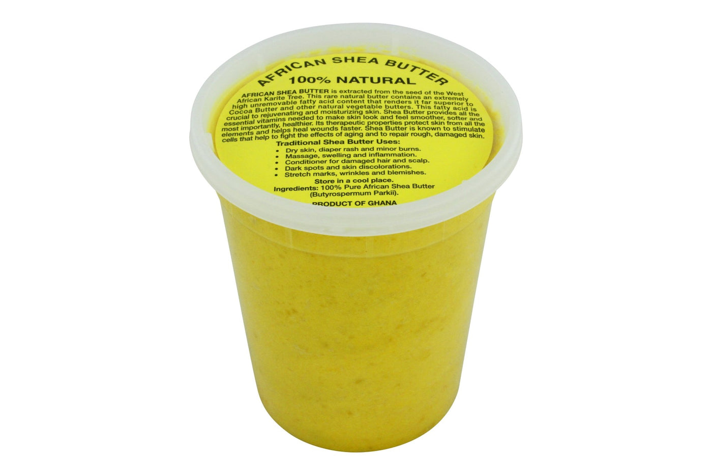 PURE NATURAL YELLOW AFRICAN SHEA BUTTER FROM AFRICA: 28oz JAR - Back2Africa