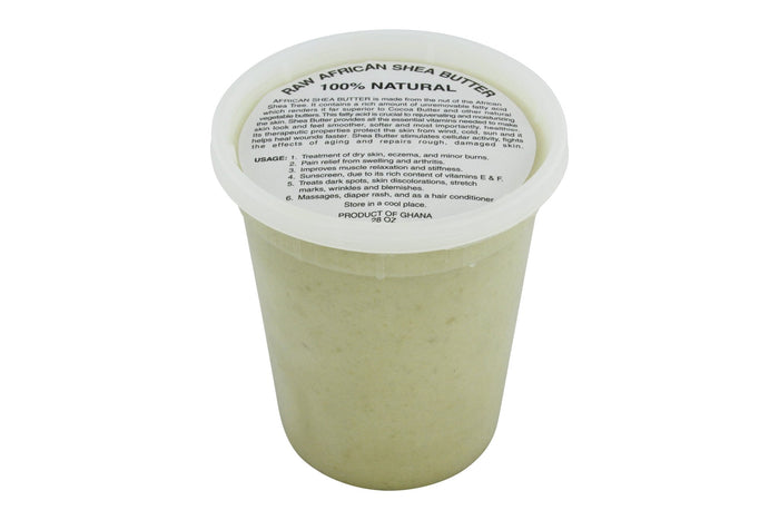 PURE NATURAL WHITE AFRICAN SHEA BUTTER FROM AFRICA: 28oz JAR - Back2Africa