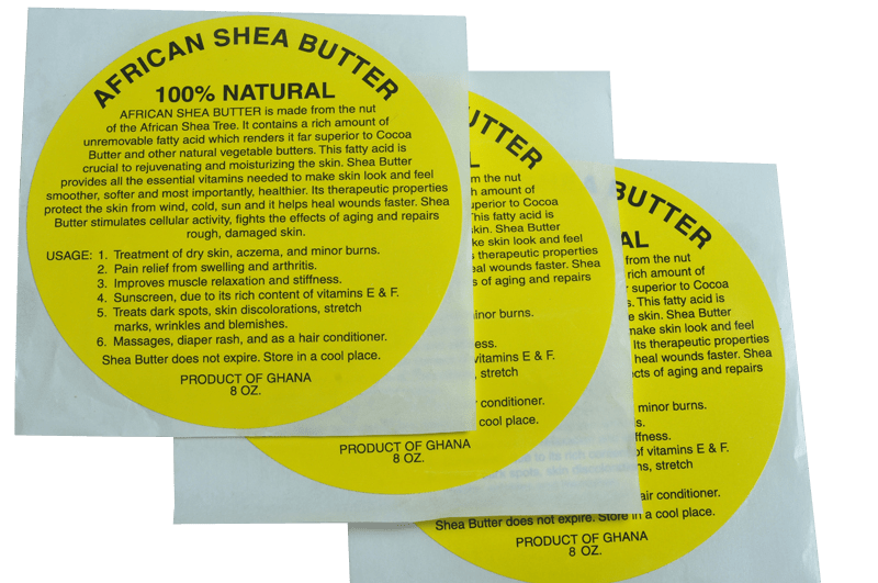 8oz: 100% NATURAL YELLOW SHEA BUTTER LABEL WHOLESALE - Back2Africa