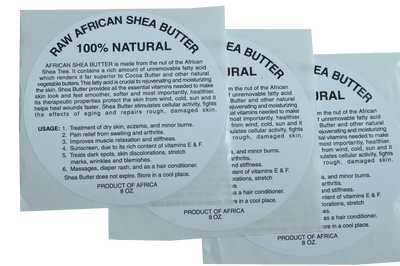 8oz: 100% PURE RAW WHITE SHEA BUTTER LABEL WHOLESALE - Back2Africa