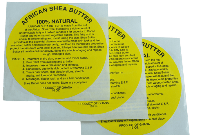 15oz: 100% NATURAL YELLOW SHEA BUTTER LABEL WHOLESALE - Back2Africa