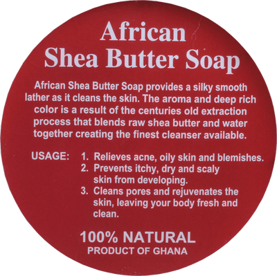 PURE NATURAL AFRICAN SHEA BUTTER SOAP LABEL (WHOLESALE) - Back2Africa