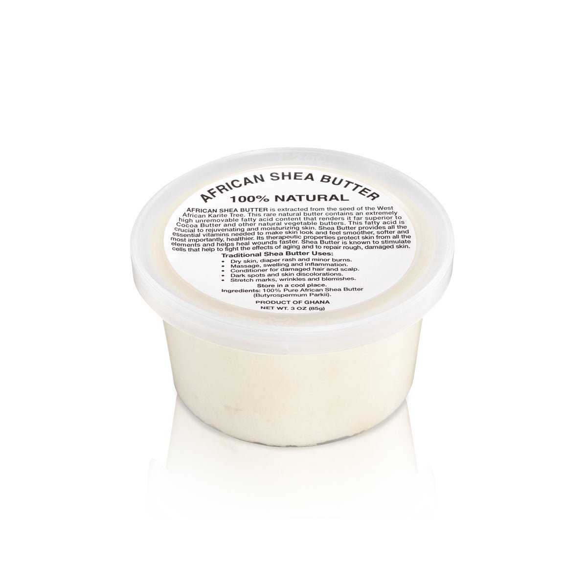 PURE NATURAL WHITE AFRICAN SHEA BUTTER FROM AFRICA: 3oz JAR - Back2Africa