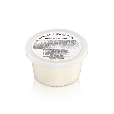 PURE NATURAL WHITE AFRICAN SHEA BUTTER FROM AFRICA: 3oz JAR - Back2Africa