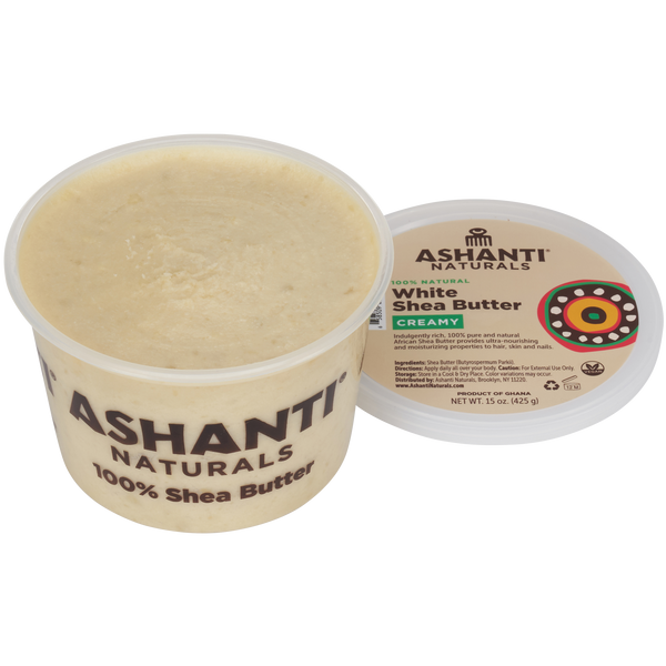ASHANTI - 100% CREAMY WHITE AFRICAN SHEA BUTTER 15 oz