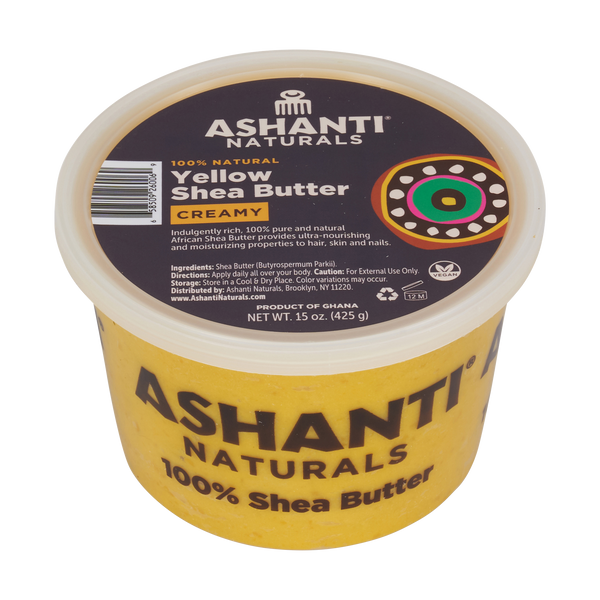 ASHANTI - 100% CREAMY YELLOW AFRICAN SHEA BUTTER 15 oz