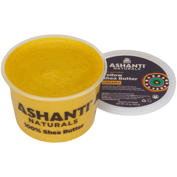 ASHANTI - 100% CREAMY YELLOW AFRICAN SHEA BUTTER 15 oz