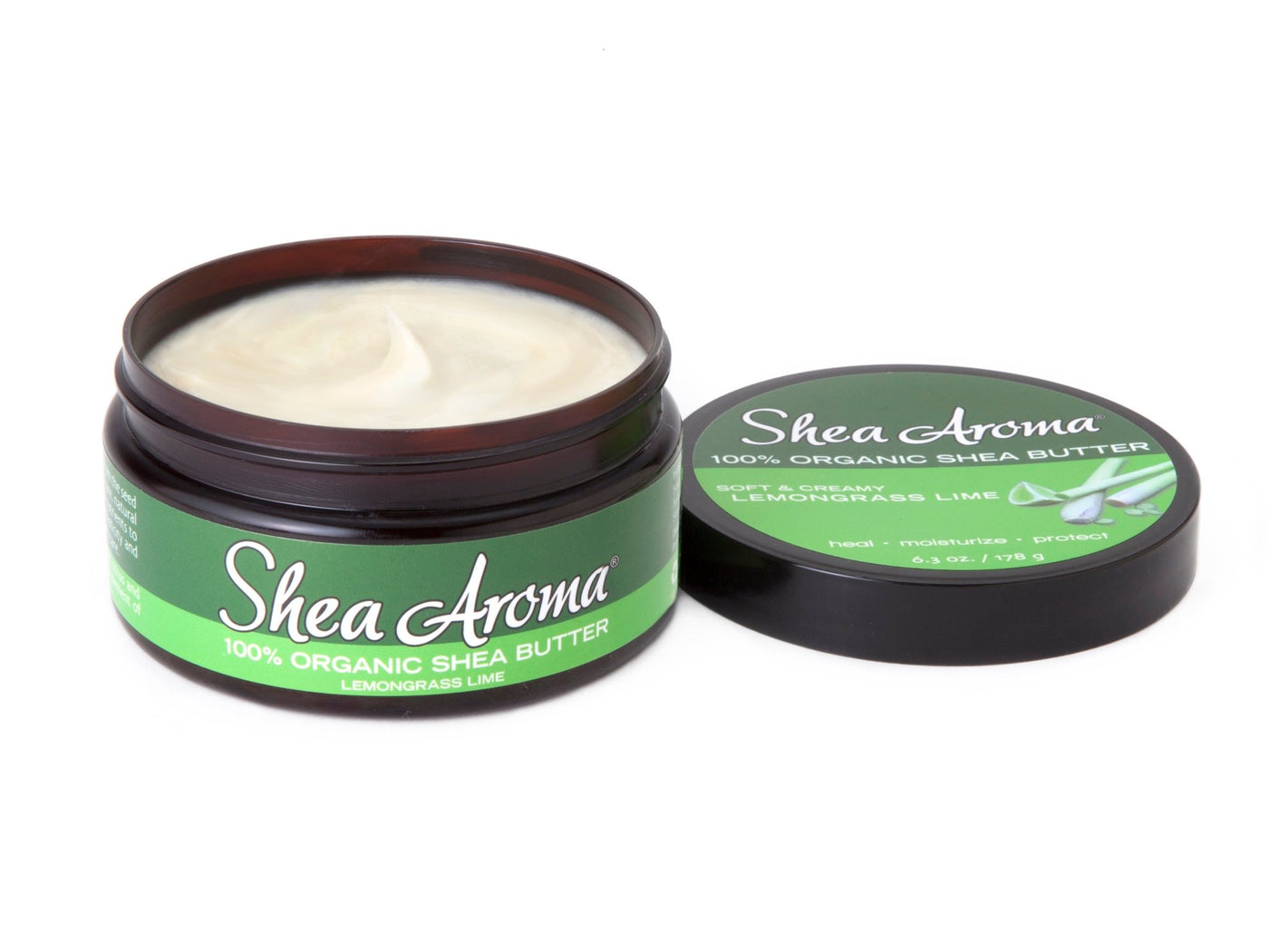 SHEA AROMA: 100% PURE WHIPPED SHEA BUTTER: LEMONGRASS LIME - Back2Africa