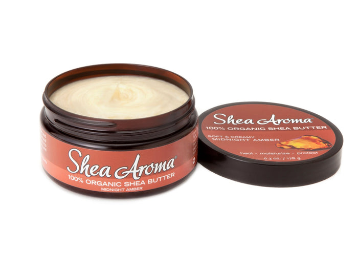 SHEA AROMA: 100% PURE WHIPPED SHEA BUTTER: MIDNIGHT AMBER - Back2Africa