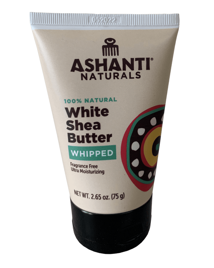 ASHANTI NATURALS - 100% CREAMY WHITE AFRICAN WHIPPED SHEA BUTTER TUBE 2.65OZ - Back2Africa